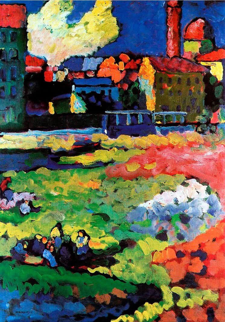 olgatuleninova's tweet image. Wassily Kandinsky (1866 – 1944) Russian artist and art theorist who worked in Russia, Germany, and France.
Munich-Schwabing with the Church of St Ursula, 1908,
68.8 x 49 cm.