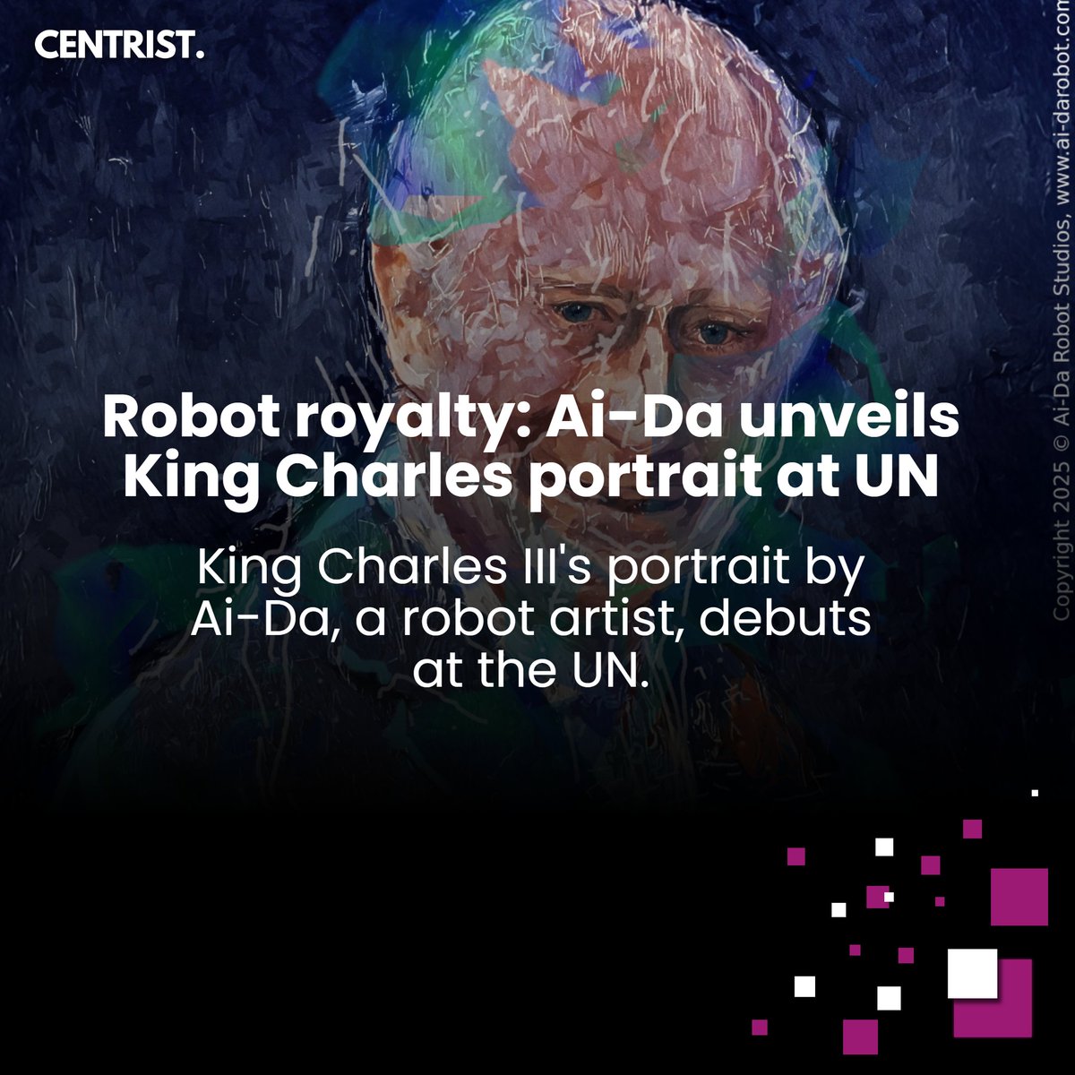centrist_nz's tweet image. Robot artist Ai-Da unveils portrait of King Charles at UN, sparking debate on AI’s role in future creativity.
Read More: zurl.co/wtya2
