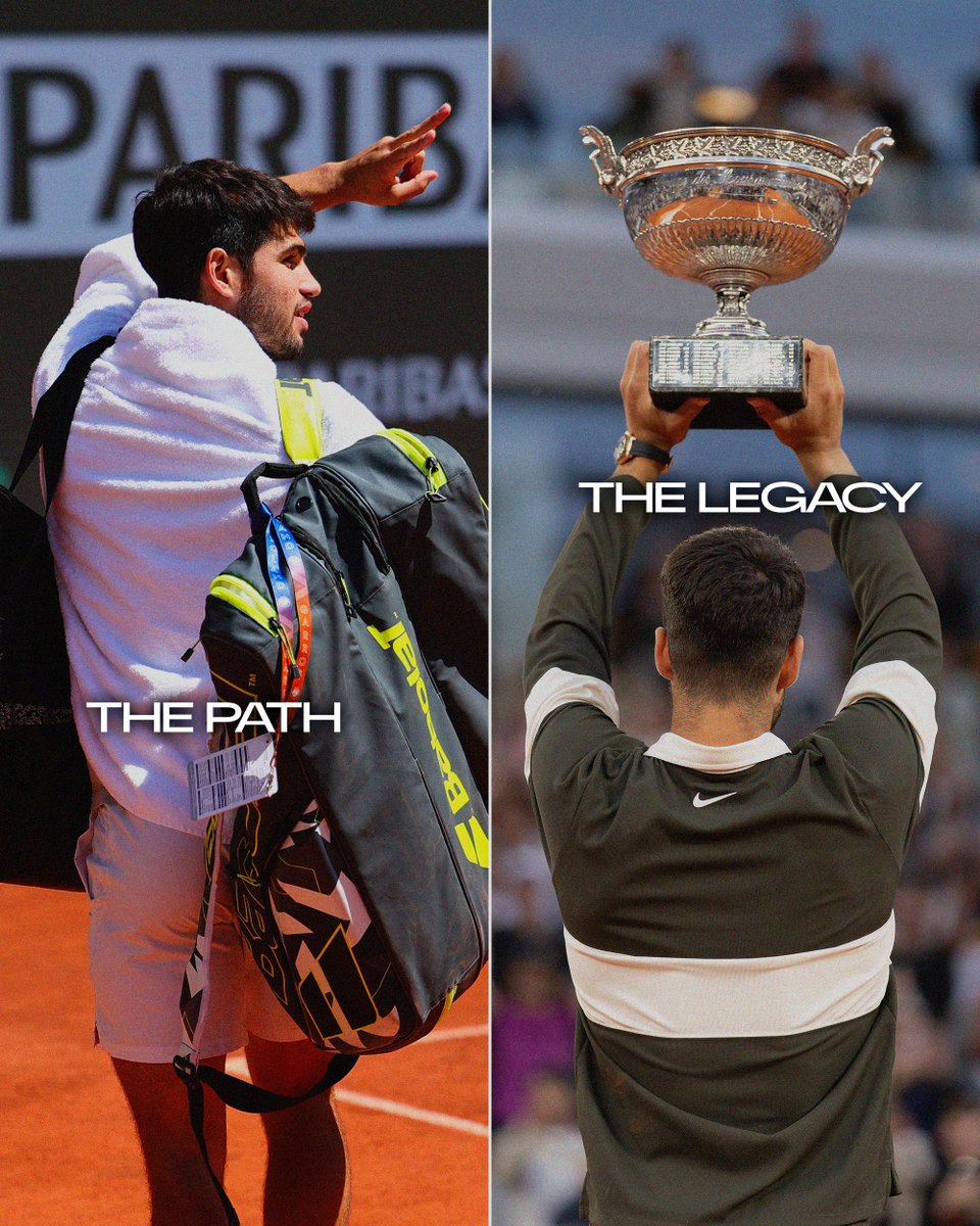 rolandgarros's tweet image. Behind every trophy, there’s a path.
Behind every win, there’s a team.
Behind every roar, there’s the fans.
The legacy is never built alone 🏆