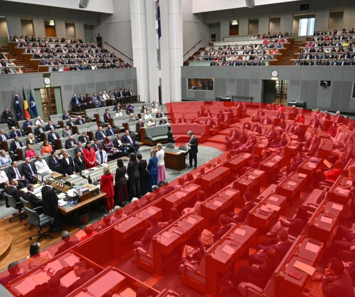 Along with four Labor colleagues, I have the unusual privilege of sitting on the opposition side of the parliament. Labor now holds 94 out of 150 seats. #auspol