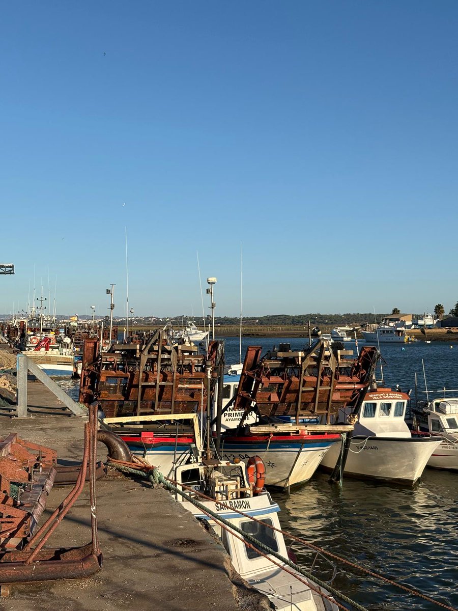 Huelva_Vox's tweet image. 🟢 La presidente provincial de VOX Huelva, @MariaLpez_Zam, y el coordinador local de Isla Cristina, Miguel Ángel López, despiden a los armadores y pescadores de Isla y Punta Umbría antes de desplazarse a Madrid, donde  esta tarde se reunirán en el Congreso con @TFernandezRios.