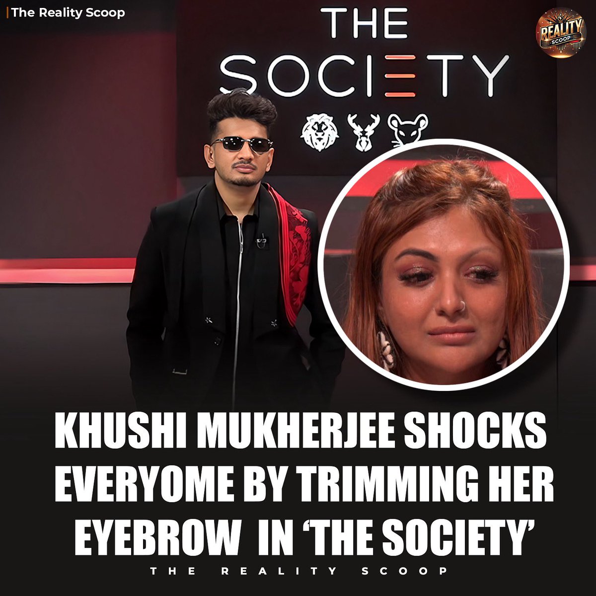 reality_scoop_'s tweet photo. Khushi Mukherjee ने शो Society में किया ऐसा स्टंट जो किसी ने नहीं सोचा था! 😱 Munawar-hosted show में Khushi ने अपनी left eyebrow trim कर सबको कर दिया हैरान! क्या ये था किसी टास्क का हिस्सा या bold move? 🔥
#KhushiMukherjee #SocietyShow #MunawarFaruqui #RealityShock #EyebrowTrim https://t.co/QXFnsmEGSw