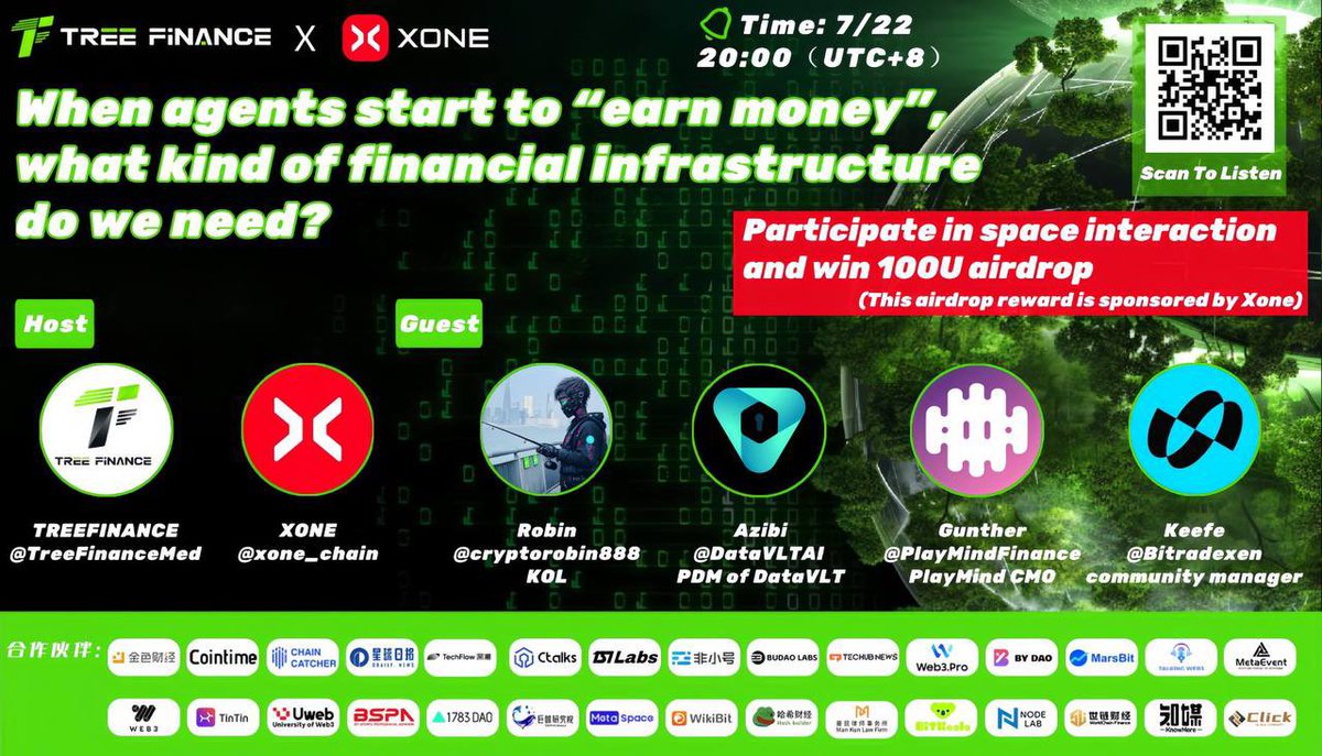 Xone (@xone_chain) on Twitter photo 📣【Space Preview|AI Agent Economics is coming】
When AI agents start to "make money for us",
Are we ready to take on this financial paradigm shift?
🧠 Topic: When agents start to "make money", what kind of financial infrastructure do we need?
📅 Time: July 22 (Monday) 8pm 📣【Space Preview|AI Agent Economics is coming】
When AI agents start to "make money for us",
Are we ready to take on this financial paradigm shift?
🧠 Topic: When agents start to "make money", what kind of financial infrastructure do we need?
📅 Time: July 22 (Monday) 8pm