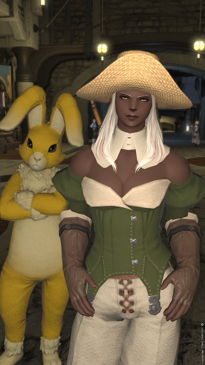 han_tome's tweet image. 市場で放置してたら見知らぬウサギに後ろを取られてた。
#FF14