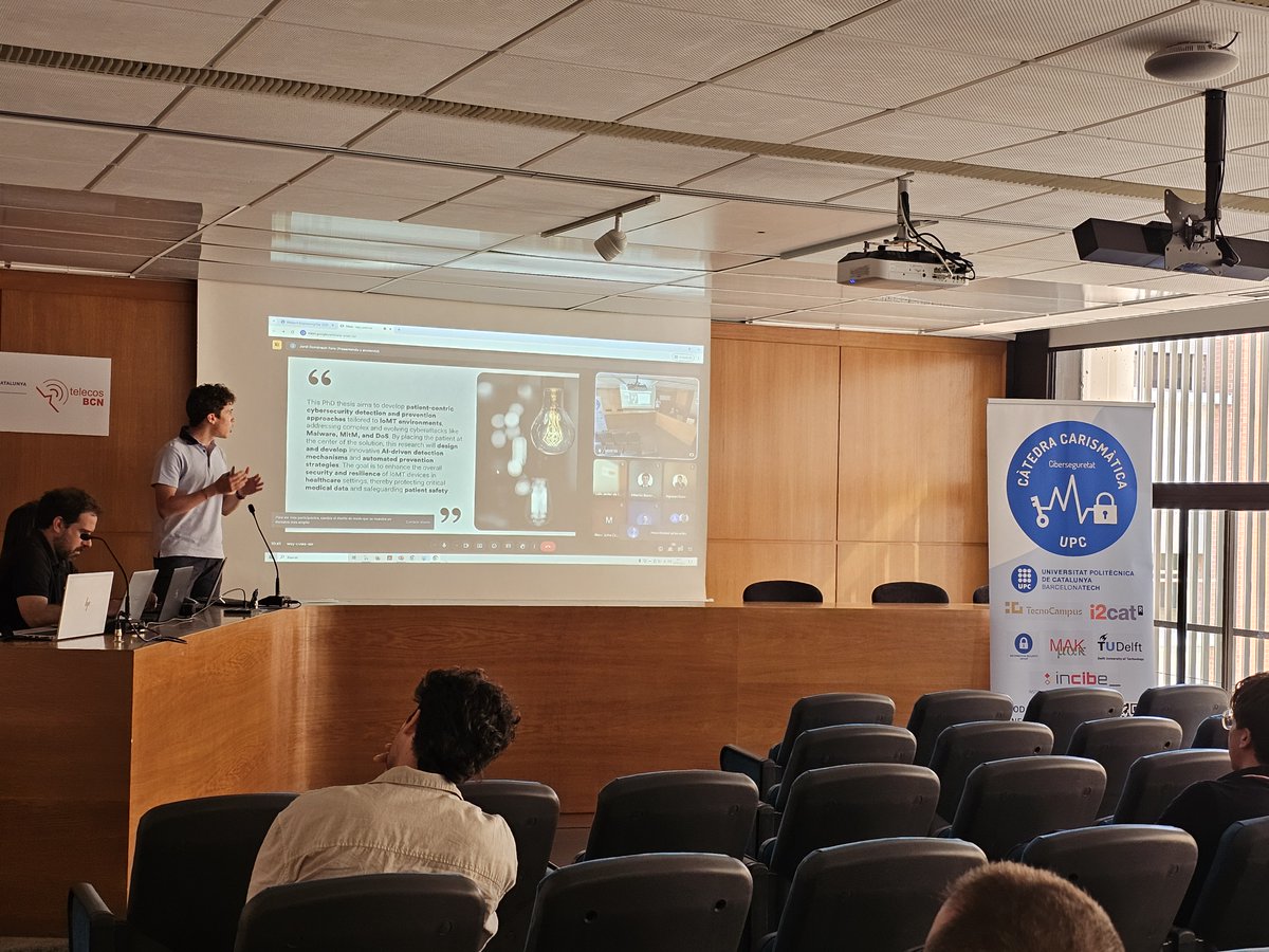 i2CAT Research Centre (@i2cat) on Twitter photo š Researcher Jordi DomĆ©nech wins 1st prize in the Ph.D.1 category at the 4th Network Engineering Day #NErD25 for his work on #cybersecurity techniques for #IoT in #healthcare, linked to the CĆTEDRA CARISMATICA by <a href="/la_UPC/">Universitat PolitĆØcnica de Catalunya (UPC)</a>
š More info: nerd.entel.upc.edu
#i2CATResearch š Researcher Jordi DomĆ©nech wins 1st prize in the Ph.D.1 category at the 4th Network Engineering Day #NErD25 for his work on #cybersecurity techniques for #IoT in #healthcare, linked to the CĆTEDRA CARISMATICA by <a href="/la_UPC/">Universitat PolitĆØcnica de Catalunya (UPC)</a>
š More info: nerd.entel.upc.edu
#i2CATResearch