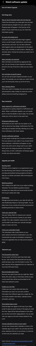 TheGalox_'s tweet image. One UI 8 Watch has arrived on my Galaxy Watch Ultra!
Right image shows the full changelog