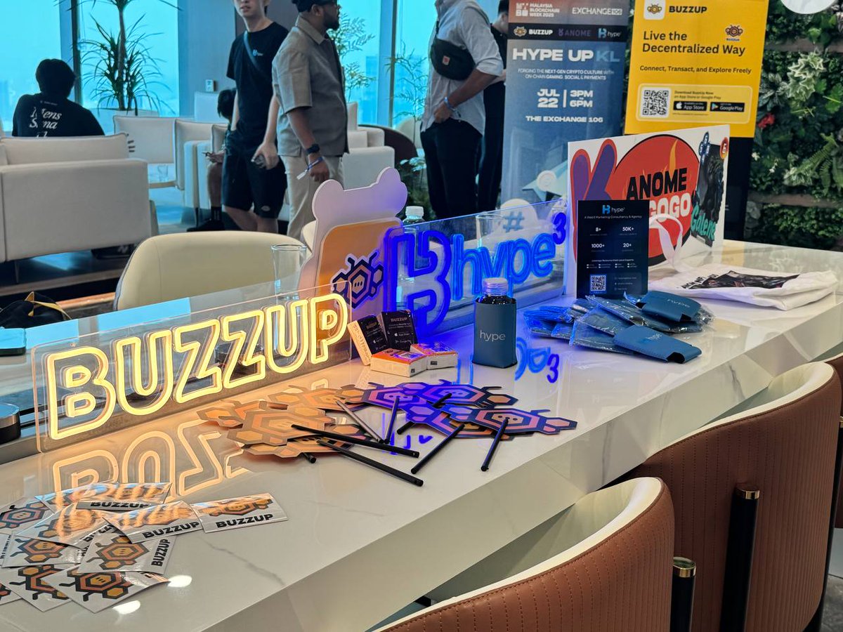 hype3_marketing's tweet image. #HypeUpKL Gathering has officially kicked off🔥
The stage is set, the energy’s up, and more fun times & alpha are on the way🥂
📍The Exchange 106, 58th Floor