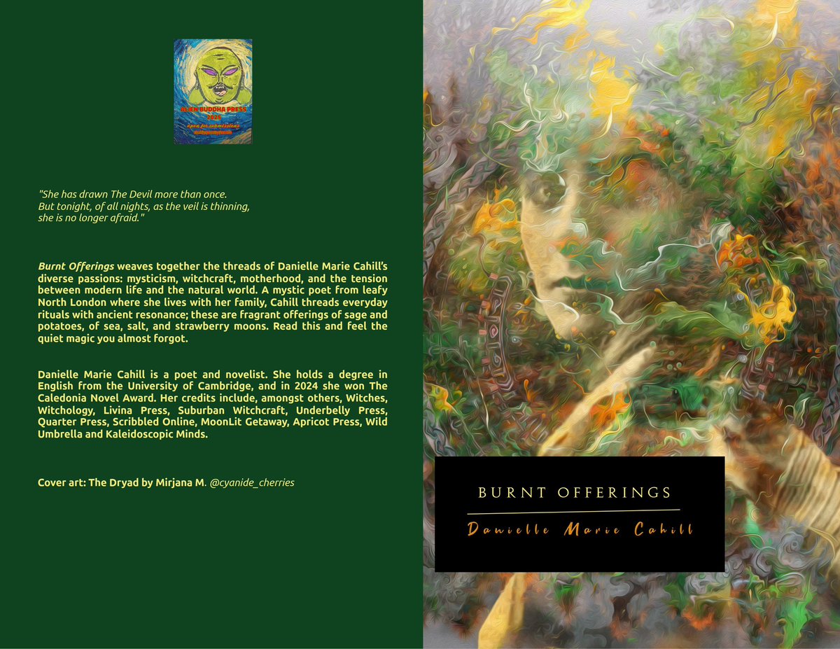 Dannihoo's tweet image. *Cover reveal* for my mystic poetry collection, which will be published by @thealienbuddha on 18 September 2025. I cannot wait to share my book with you all! My thanks to @selena_oloriel for the enchanting cover. Roll on autumn! π π π§ββοΈ β¨ β¨