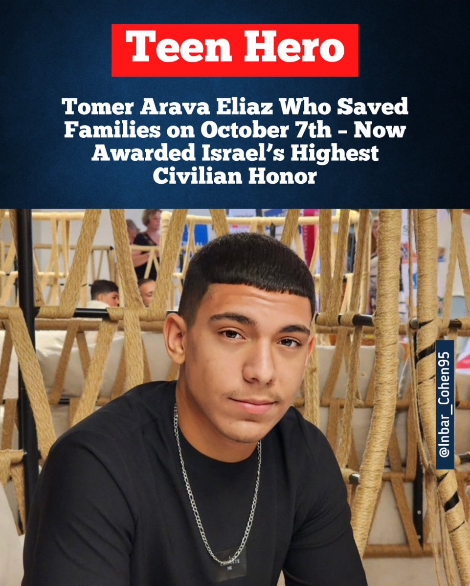 InbarCohen13's tweet image. On October 7th, in the middle of the massacre at Kibbutz Nahal Oz, 17-year-old Tomer Arava Eliaz became a hero.
With a gun pointed at him, Tomer was forced by terrorists to lead them from house to house. But instead of helping them โ he risked everything to outsmart them.
Heโฆ