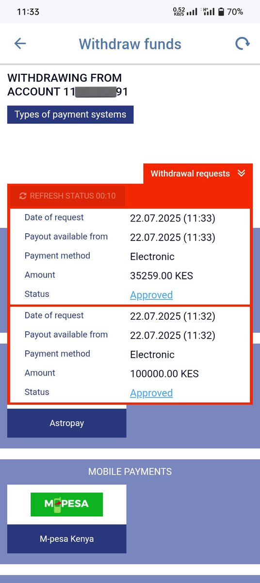 Some Few Withdrawals Here From Yesterday's Rollover 💪

100 Kshs To 60 Guys Or 200 Kshs To 30 Guys ?

100+ REPOSTS &amp; Paste 👊