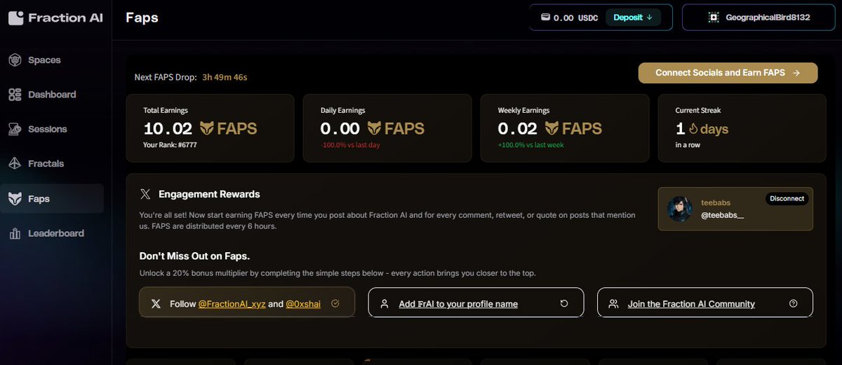 teebabs (@teebabs__) on Twitter photo First Touch <a href="/FractionAI_xyz/">Fraction AI</a>
Earning first 250 FAPS
0% now, but we grinding. Every tweet counts.
Let’s see how fast I can hit it 👀 First Touch <a href="/FractionAI_xyz/">Fraction AI</a>
Earning first 250 FAPS
0% now, but we grinding. Every tweet counts.
Let’s see how fast I can hit it 👀