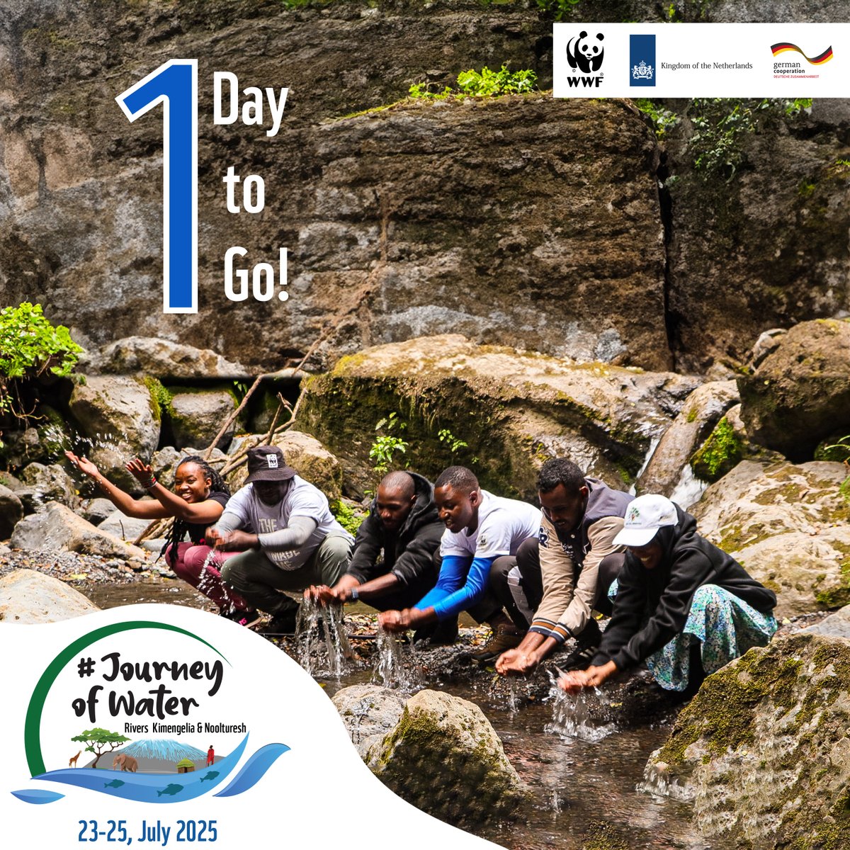 WWF_Kenya's tweet image. The Wait is Over!🚰 The Journey of Water Campaign is here
📅 From Tomorrow-Friday
📍 Location: Loitoktok, Kajiado County (Athi Basin)
20 Kilometres, 3 days , Two Countries, One Mission
@WWFTANZANIA @BMZ_Bund @NLinKenya @KajiadoGov