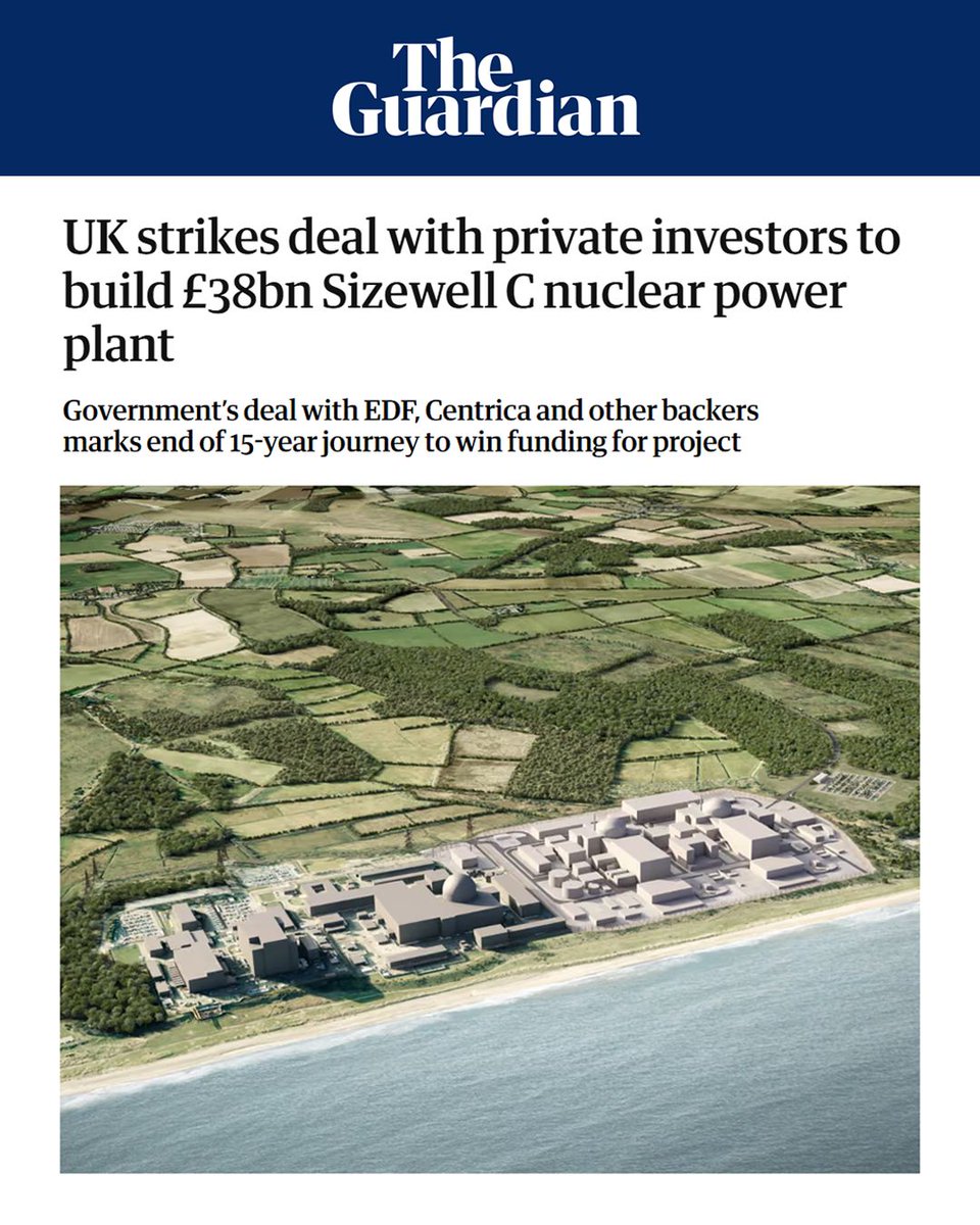 DaleVince's tweet image. It's time the government was honest with us on the cost of Sizewell, just months ago they scoffed at the suggestion of a £40bn+ price tag, today they reveal it's £38bn, but that's in 2024 money - it won't be built for another ten years, pushing £50bn is a realistic estimate.…