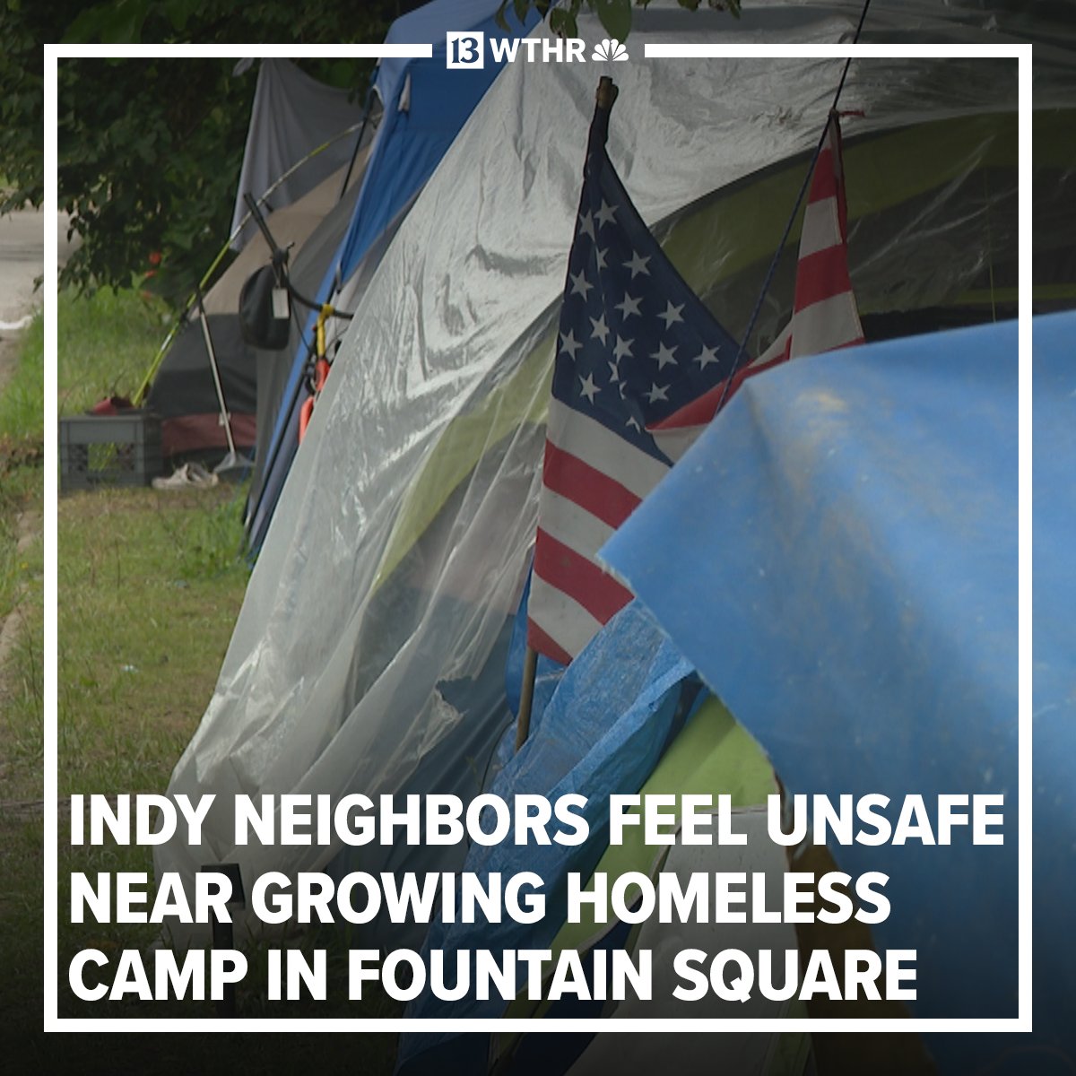 WTHRcom's tweet image. A homeless encampment in Fountain Square is testing the patience of neighbors, with one homeowner even trying to sell her house because of constant issues.
 
MORE: wthr.com/article/news/l…
