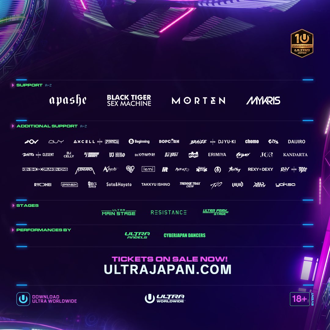 【ULTRA JAPAN '25 出演決定！】

#ULTRAJAPAN2025 へSPRAYBOXの出演が決定！今回はGenick, Jacotanu, kyo, Nizikawa, Oblongar, That Fancy Iのフルメンバーでの出演になります✔

📅2025.9.13-14
📍お台場ULTRA PARK特設会場
🎫 ultrajapan.com/ja/tickets-2025