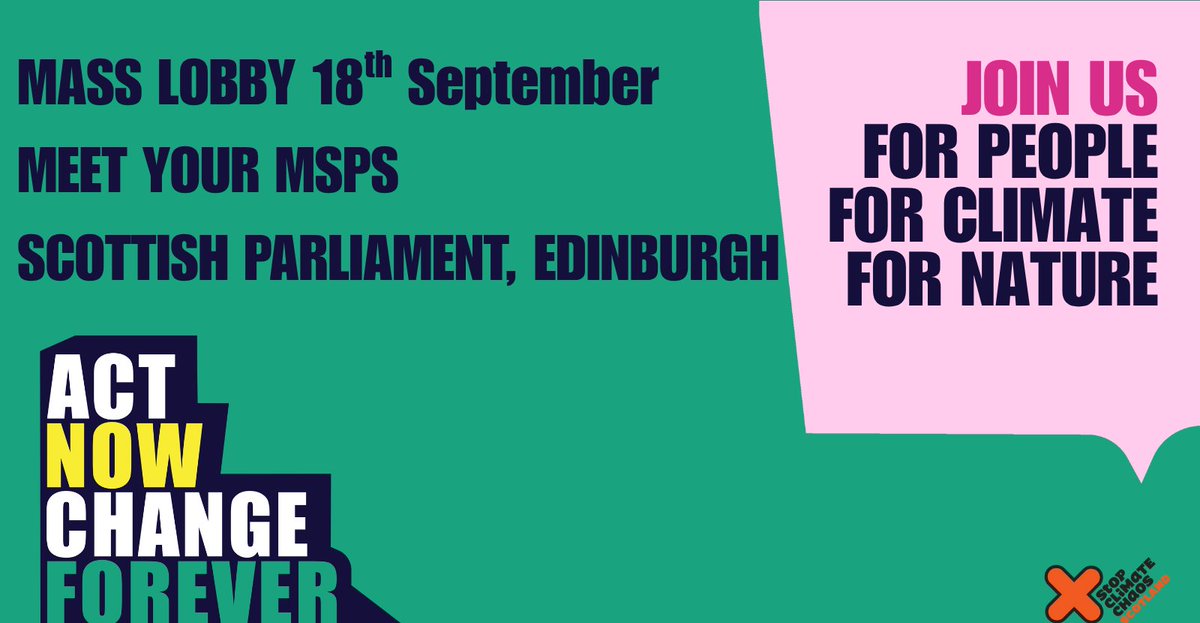 ecocongregation's tweet image. People from across Scotland will come to the Scottish Parliament on Thursday 18th September to meet their MSPs and call for fast, fair climate action. Join us and sign up now: bit.ly/44UMfdu #ActNowChangeForever