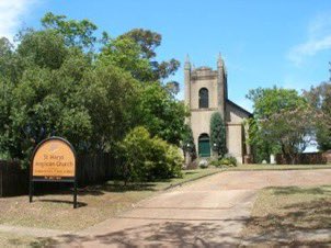 PBS_NSW's tweet image. 22 July: St Mary Magdalene, a black-letter day in the #BCP Calendar. This is the historic church of St Mary Magdalene in Sydney, for which Bishop W G Broughton laid the foundation stone on 22 November 1837. This church gave its name to the Sydney suburb of St Mary's.