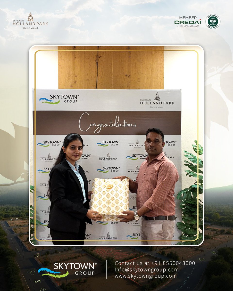 infoskytown27's tweet image. A proud moment as Mr. Kaliraj M N begins a new chapter at SKYTOWN Holland Park. Another step forward in turning dreams into addresses.
.
#skytownhollandpark #propertyregistration #hublihomes #realestatedeal #dreamaddress #clientmilestone