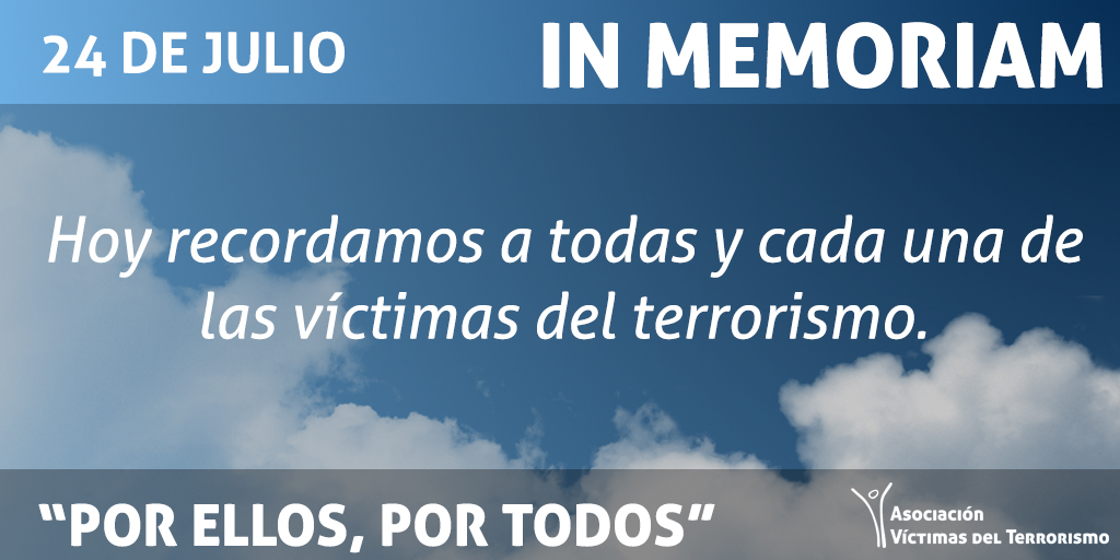 _AVT_'s tweet image. Hoy recordamos a todas y cada una de las víctimas del terrorismo. "Por ellos, por todos".