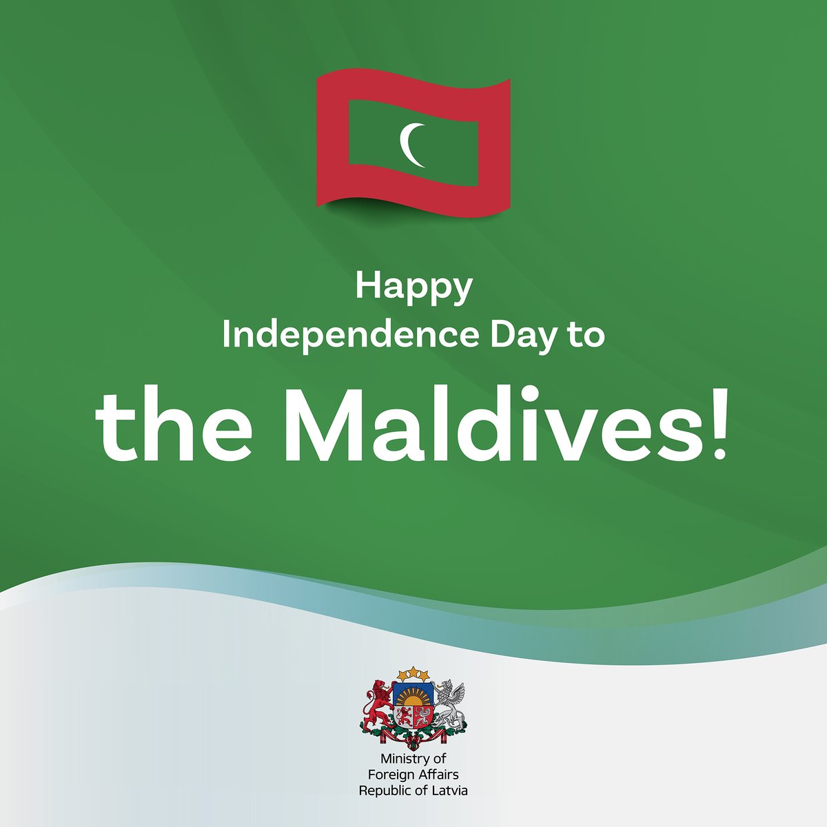 Latvian_MFA's tweet image. Latvia 🇱🇻 sends its sincere wishes for continuous progress to the Maldives 🇲🇻 on #NationalDay! We value our growing ties and look forward to continued cooperation.

@MoFAmv | @MVPMNY