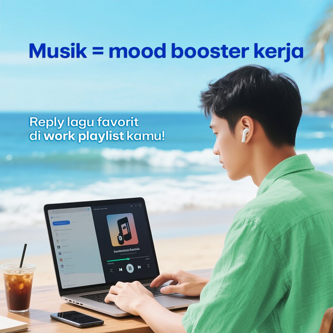 Kerja sambil dengerin lagu tuh rasanya kayak dapet buff 2x lipat 🎧💻

Coba drop 1 lagu andalan kamu di kolom reply, siapa tau bisa jadi rekomendasi buat yang lain!

#WeAreMore