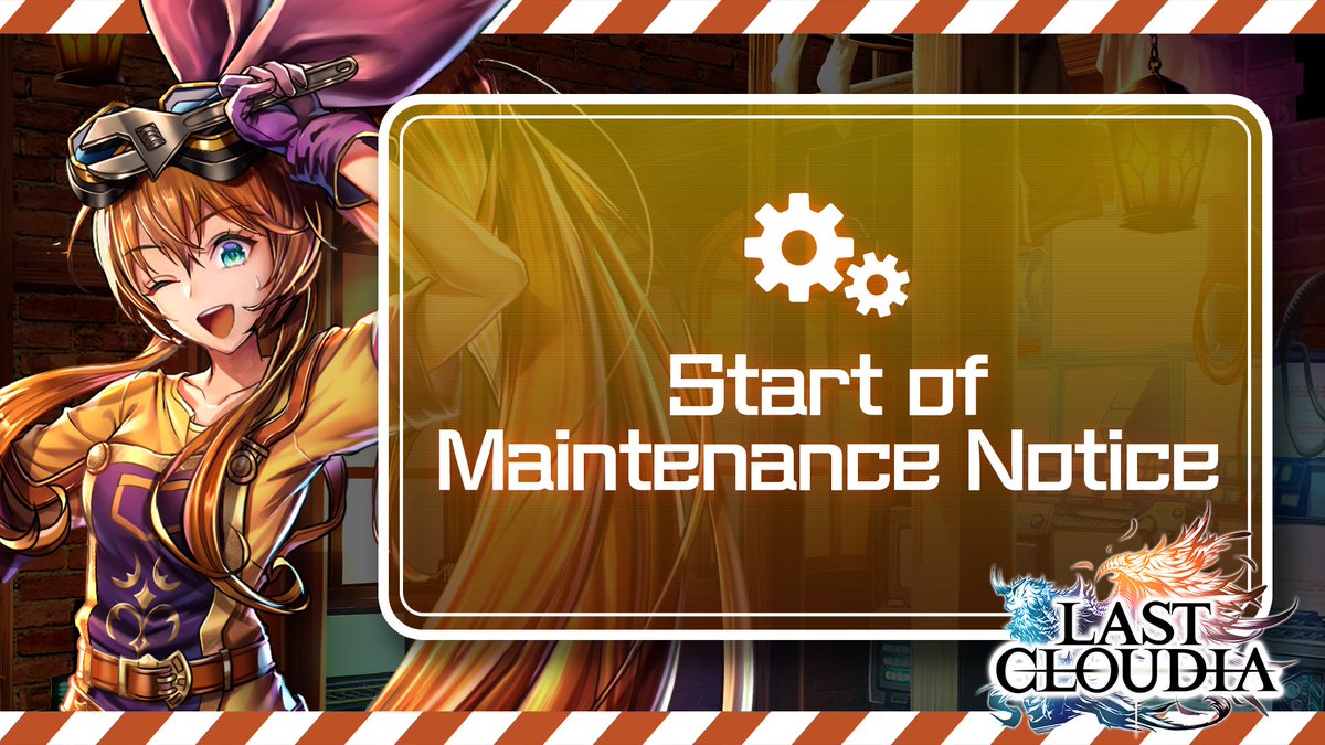 lastcloudiaen's tweet image. Maintenance is scheduled for Jul 24, 12:00 am - Jul 24, 3:00 am (PT). See the in-game notices for details of upcoming content and changes to the game.

Last Cloudia can&apos;t be played during maintenance. If you try to play then, game data might not be saved correctly.
#LastCloudia