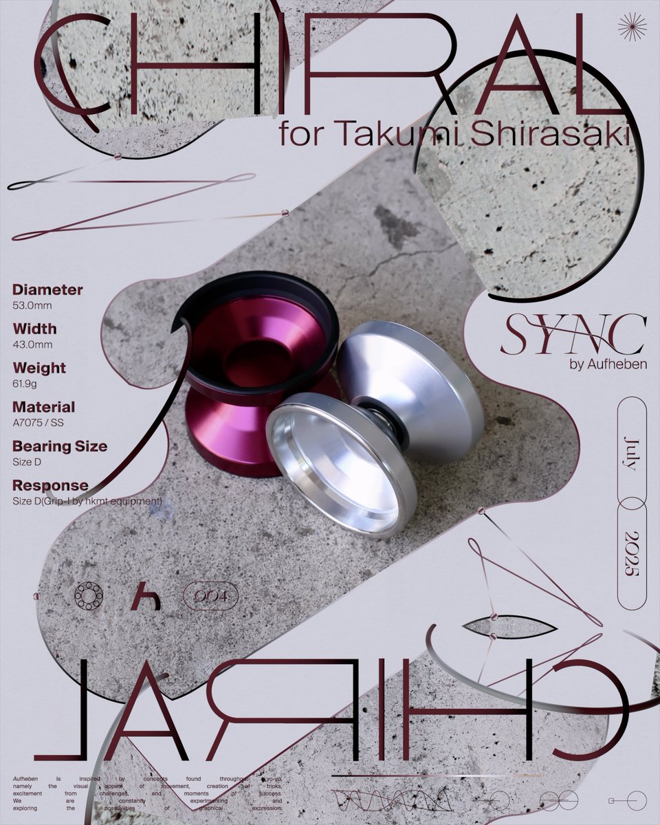 SPINGEAR's tweet image. 7/23 0時より @aufheben_jp の新作ヨーヨー「カイラル」 を販売開始!
spingear.jp/index.php?disp…
