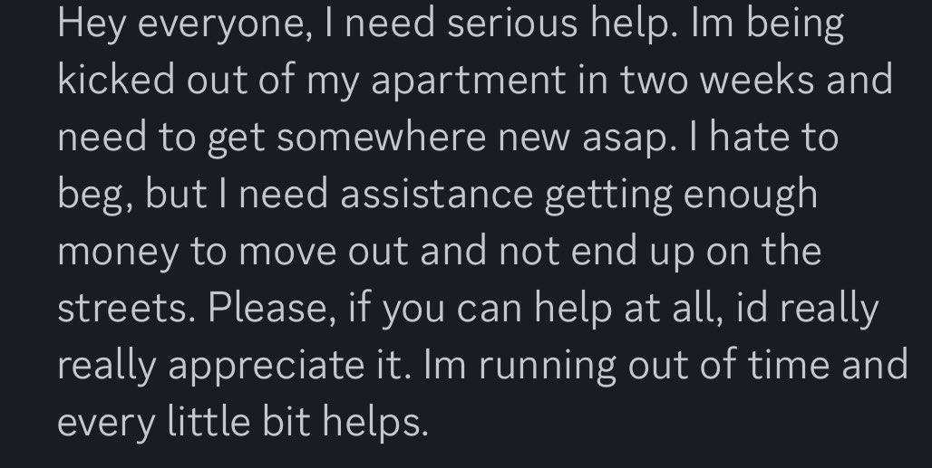 selectwario's tweet image. Hey y’all! My friend Maxine Nuki is in danger of going homeless and has a gofundme going to help pay for moving costs to get settled in a new place before she’s kicked out! It’d mean a lot to me if you can help throw something her way if you’re able. 💙
gofundme.com/f/kjnfec-need-…
