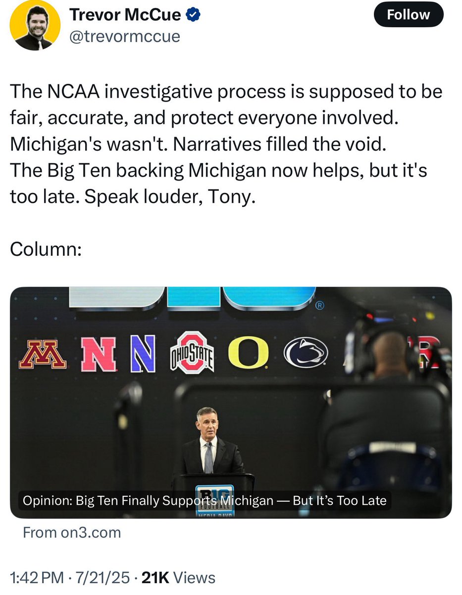 SpartanFourLife's tweet image. It’s Pettiti’s job to look out for the best interests of the conference but it was also michigan’s responsibility to play by the rules. They didn’t so now um has to deal with the consequences.