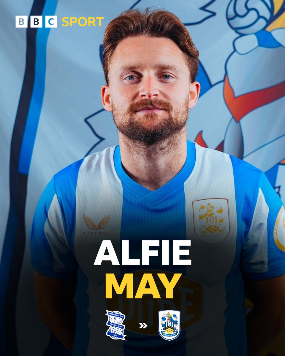 BBCWYS's tweet image. Huddersfield Town have completed the signing of striker Alfie May. 🤝✅
The 32-year-old joins the Terriers on a three-year-deal from Championship side Birmingham City for an undisclosed fee, becoming the club's 10th summer signing.
#HTAFC | #BBCFootball | #BBCEFL