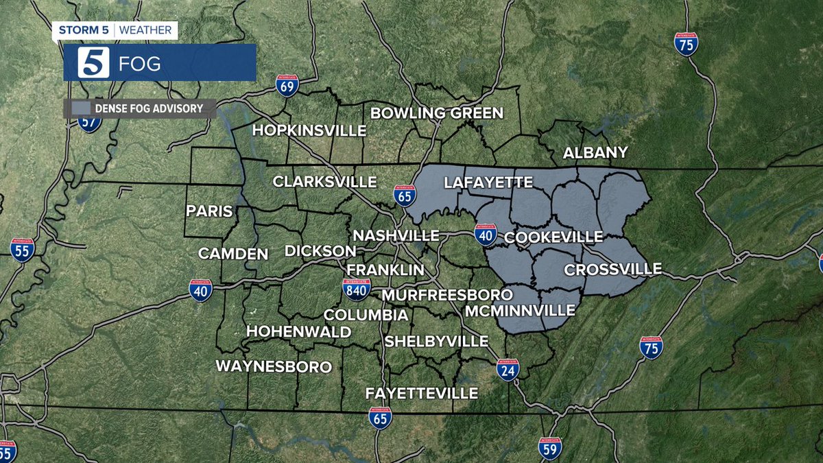 NC5_LelanStatom's tweet image. DENSE FOG ADVISORY: Dense Fog may cause visibility issues. Click here for your forecast: newschannel5.com/weather