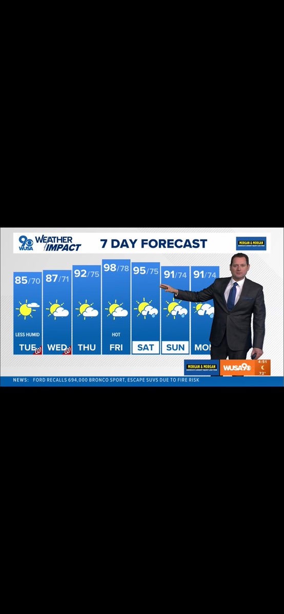 HiloHIChadO's tweet image. Some hot weather coming this weekend. Enjoy the cooler temps today @wusaweatherman @wusa9 🤙