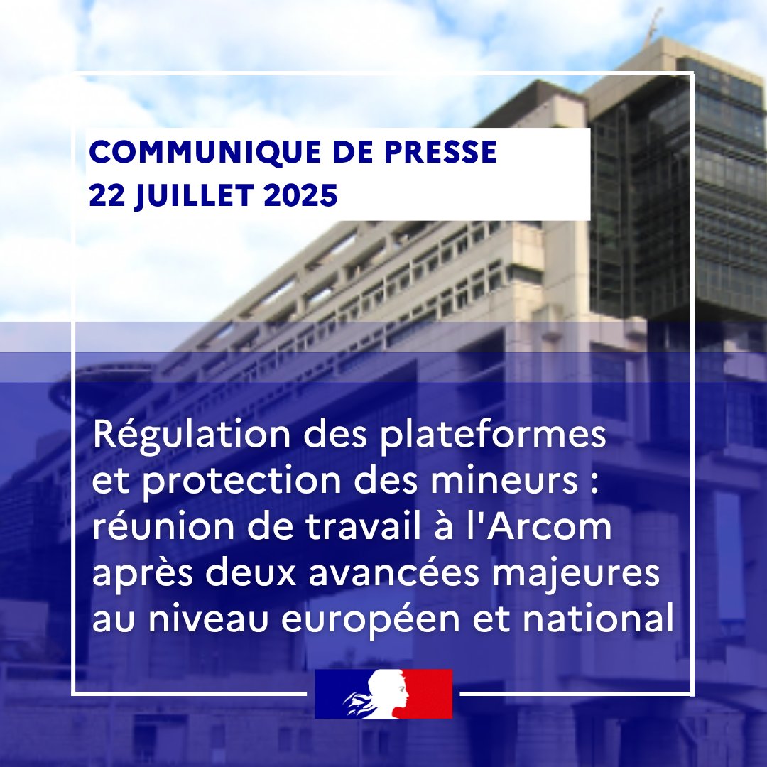 Ministère de l'Économie et des Finances (@economie_gouv) on Twitter photo 🔴 <a href="/ClaraChappaz/">Clara Chappaz</a>  s'est rendue ce lundi 21 juillet au siège <a href="/Arcom_fr/">Arcom</a> pour une réunion de  travail. Cette rencontre intervient à un moment charnière pour la  régulation des plateformes numériques, alors que la France vient de  remporter deux victoires déterminantes sur le terrain 🔴 <a href="/ClaraChappaz/">Clara Chappaz</a>  s'est rendue ce lundi 21 juillet au siège <a href="/Arcom_fr/">Arcom</a> pour une réunion de  travail. Cette rencontre intervient à un moment charnière pour la  régulation des plateformes numériques, alors que la France vient de  remporter deux victoires déterminantes sur le terrain