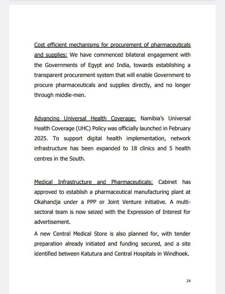 AsserNtinda's tweet image. President @SWAPOPRESIDENT means business. It's not business as usual. Middle-men's supply chains, through which they have waxed rich at the expense of the sick, are snapping. Government will procure medicines directly from producers. The healthcare of the people comes first.