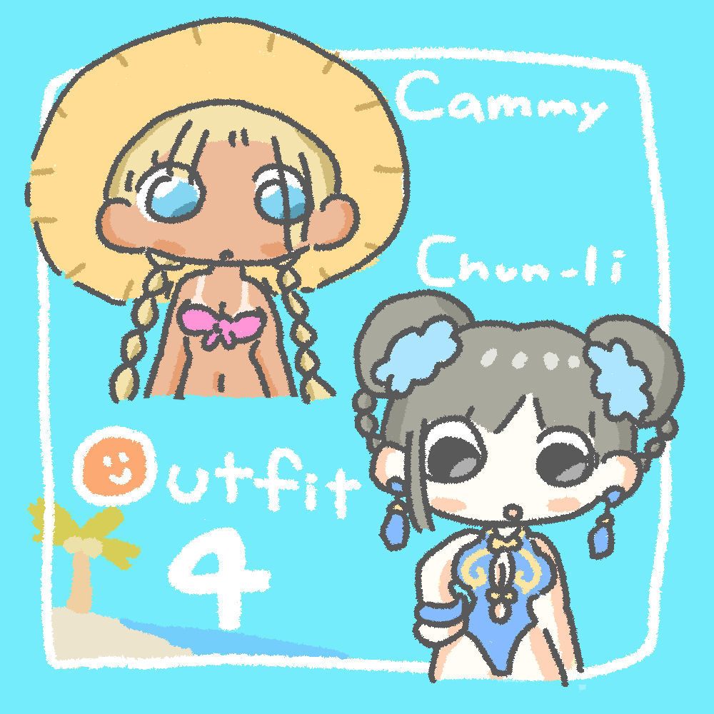 tun_____i's tweet image. 春麗とキャミィのOutfit4
#ストリートファイター6