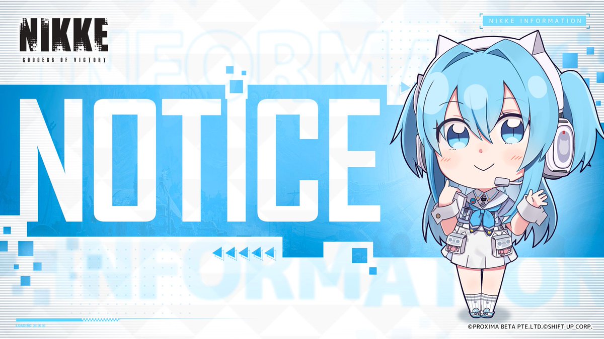 NIKKE_en's tweet image. 【July 22 Update Notice】

Commanders,

We conducted an update on July 22,16:00 ~ 18:00(UTC+9). The update includes the following changes:

1. Fixed an issue where Champion Arena battles cannot be replayed from the battle results screen.

We apologize for the inconvenience…