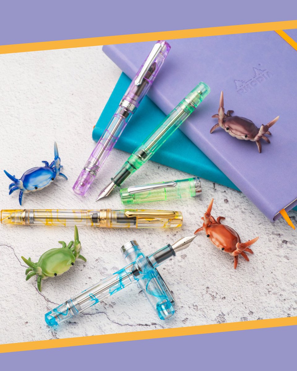 Our favourite attractive and affordable pens from #Nahvalur - Original Plus fountain pen featuring our little friends 🦀 💜 
See more here >> tinyurl.com/27kne7mj

#purepens #fountainpenink #fountainpen #fountainpens #fountainpennetwork #stationery #ink #drawing #calligraphy