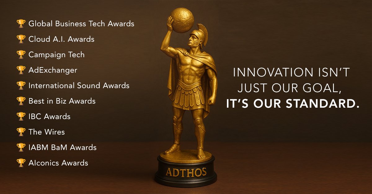 🏆 Award-winning Adthos is redefining possibilities with AIAudio! 🎶 Recognized by the best in the industry, our innovation sets new standards. 🔥 Explore more at: bit.ly/4iY32kE  #AI #Innovation #AwardWinning #MarTech