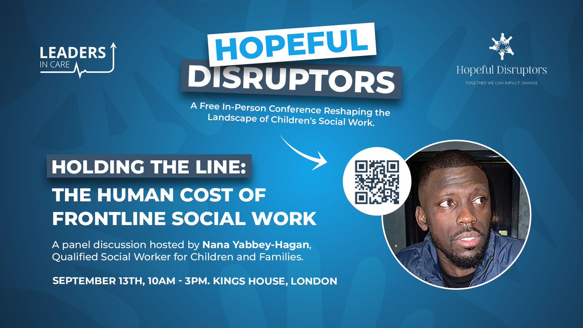 📍Hopeful Disruptors: Reshaping the Landscape of Children’s Social Work is bringing together powerful voices shaping the future of the profession.

🎟️ Info -  bit.ly/44uNpuZ

Don’t miss the chance to hear from Nana and others.

#ChildrensSocialWork #SocialWorkLeadership