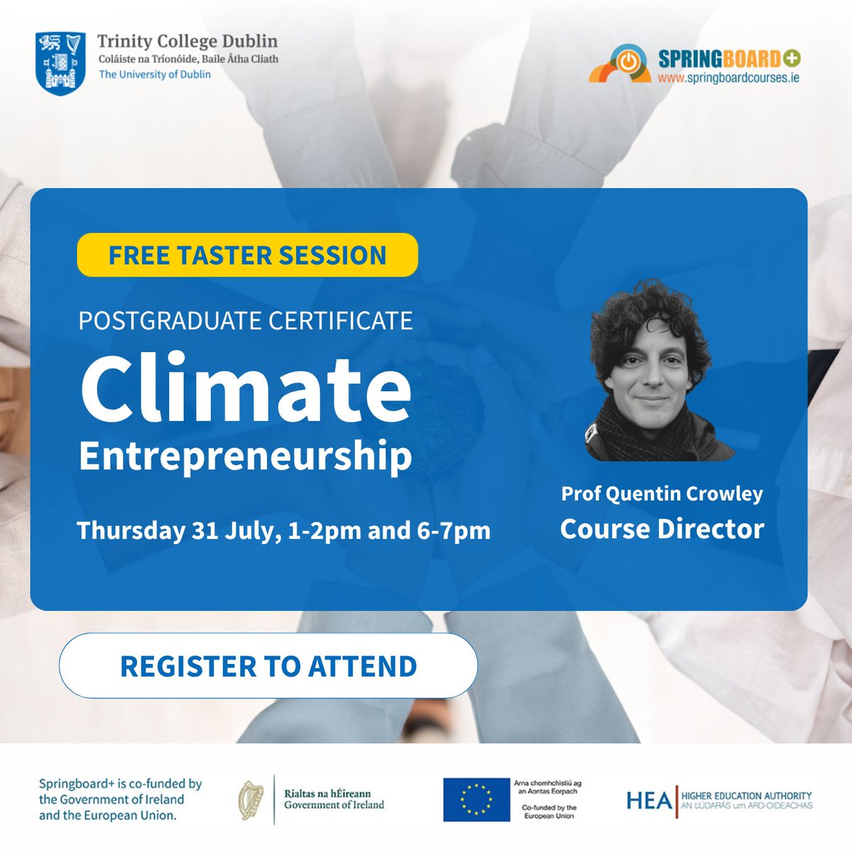 TCDPortal's tweet image. Curious how you could help solve climate challenges - with the tools to actually do it? Join us for a Taster on PG Cert in Climate Entrepreneurship: hubs.la/Q03yb16S0
#Entrepreneurship #climateinnovation #climateaction #Greenjobs #sustainablefuture
@HEA_Skills @TCD_NatSci
