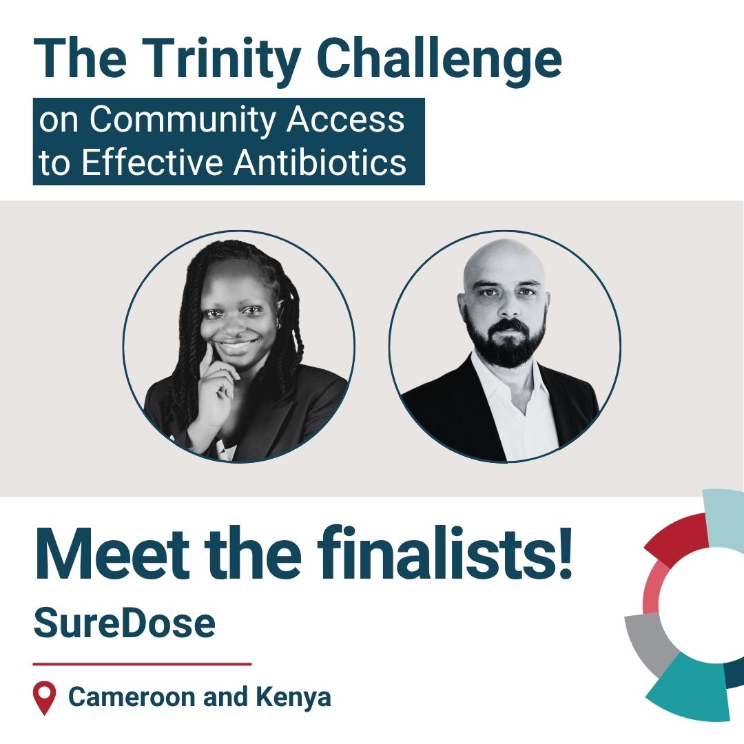 TrinityChall's tweet image. SureDose is a #TrinityChallenge finalist! This modular digital platform integrates medicine quality data with pharmacy and wholesaler systems to detect poor-quality #antibiotics, improve supply chain transparency, and inform targeted regulatory action. youtu.be/vi4w5ST078M