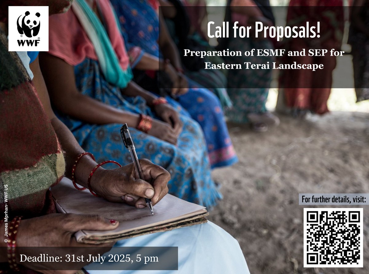 WWFNepal's tweet image. #OPPORTUTNITY
Help Shape Conservation in the Eastern Terai Landscape!
To learn more about the opportunity and the application process, visit wwfnepal.org/get_involved/c…
#WWFNepal #ConservationConsultancy #EasternTerai #ESSF #TogetherPossible
