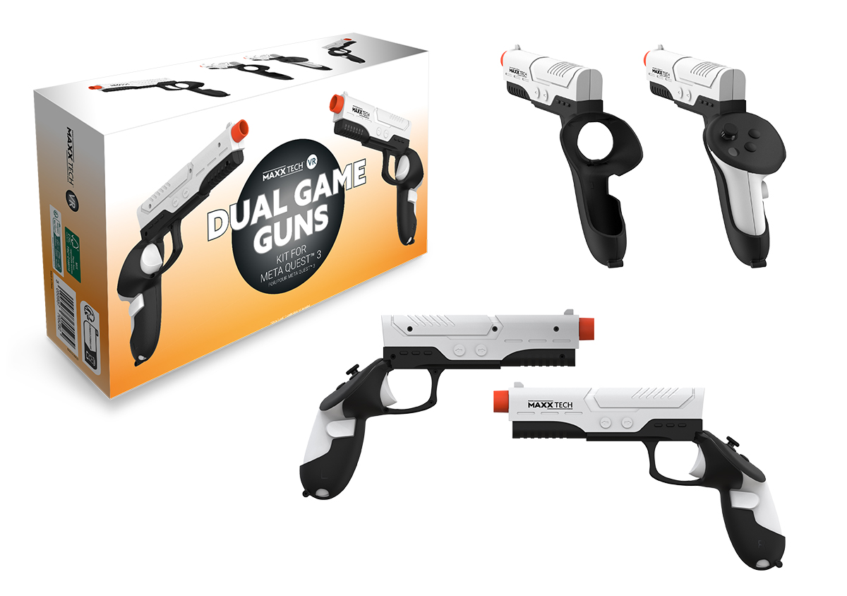 Snag a killer deal at Smyths Toys on Maxx Tech gear – including the Meat Quest 3 Dual Game Guns for just £7! Perfect for all you Pistol Whip fans out there 💥#MaxxTech #Aheadofthegame #MetaQuest #SmythsToys #Deal #Sale #Gamingaccessories