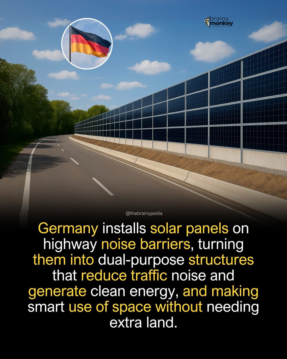 Germany 🇩🇪 

Solar panels on motorway noise barriers. A lot more sensible than plastering them on prime farmland.
