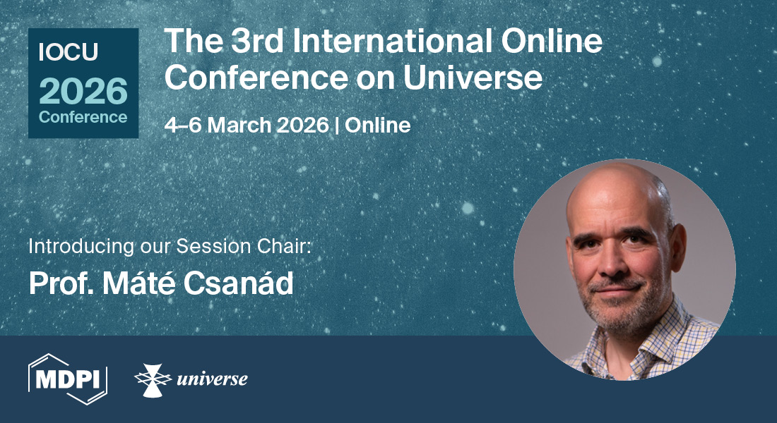 Universe_MDPI's tweet image. Prof. Máté Csanád will be the Session Chair for Session 3: High Energy Nuclear and Particle Physics at #IOCU2026!
🗓️ 4–6 March 2026
📝 Submit your abstract by 2 December 2025
More details: sciforum.net/event/IOCU2026
#Universe #Conference #Astrophysics #Astronomy #Cosmology