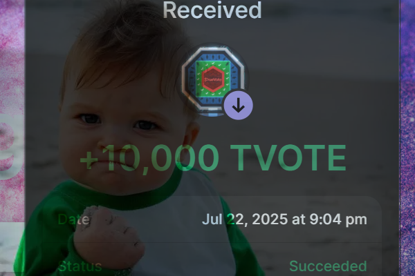 DarmawanSOC's tweet photo. @TrueVote_one @truevote $TrueVote to the moon
#memecoin  
#Airdrop 
#TrueVote 
#WAGMI https://t.co/6XkoFdRqHV