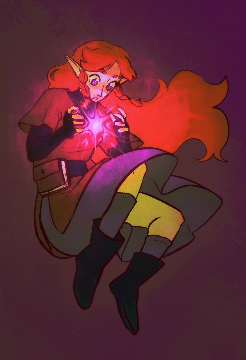 PinkRabbitArts's tweet image. Yesterday’s af attack on Loolilyumm! Really like the intense lighting in this one :333

#artfight2025