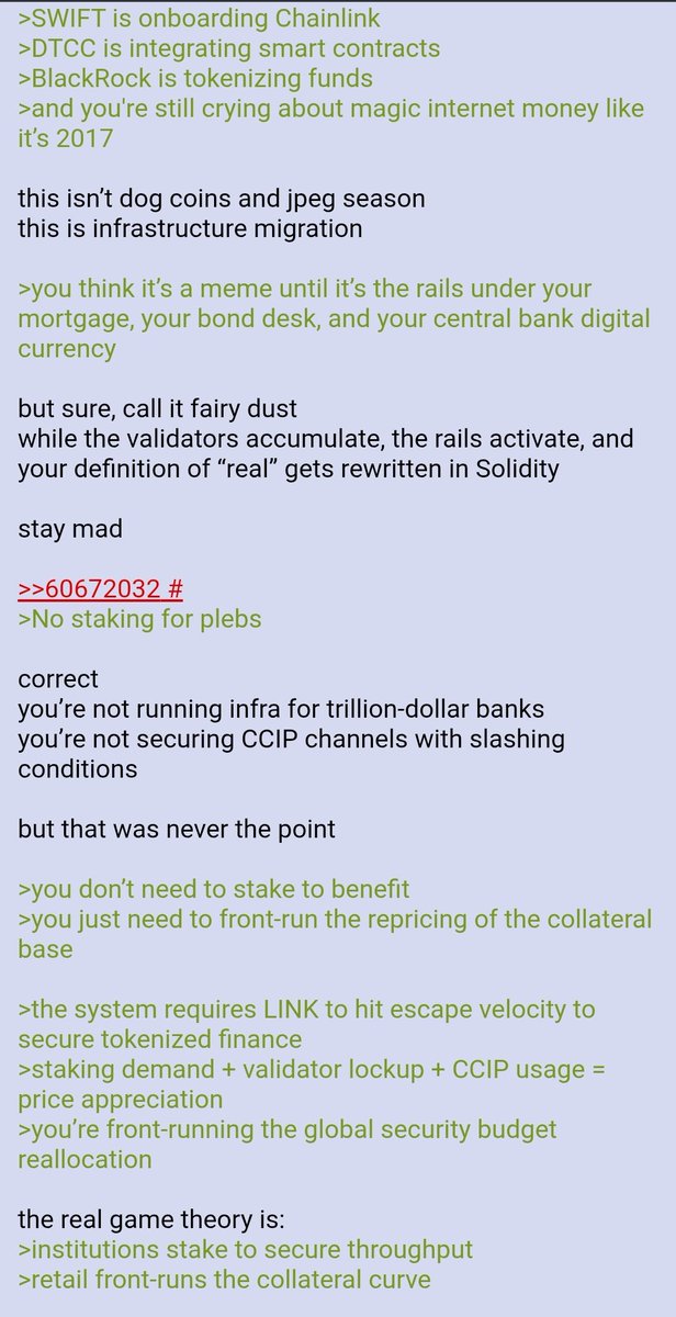 $Link Intersting staking v1 larp on chan... 👀