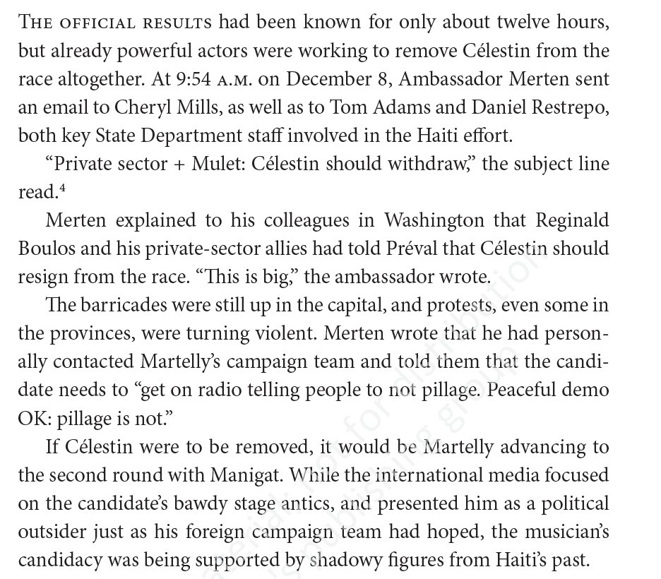 JakobJohnston's tweet image. From AID STATE, a flashback to 2010, when Reginald Boulos (arrested by ICE yesterday) worked with the Clinton-led State Department to help overturn the results of Haiti's elections.