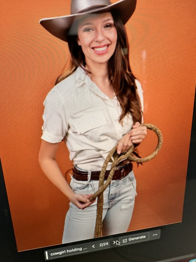 Just reflecting on how far we've come. BAck when AI art started, the hands were just horrific and we had things like this come out of it. Not any more. Just giving us perspective!
(And yes I took pictures. These were December 2023 from Photoshop Generative AI art)